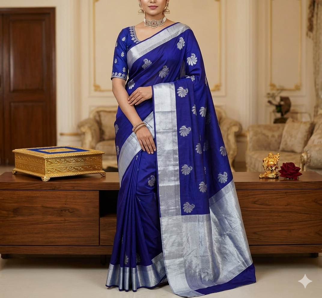 Silver Silk Cotton Sarees