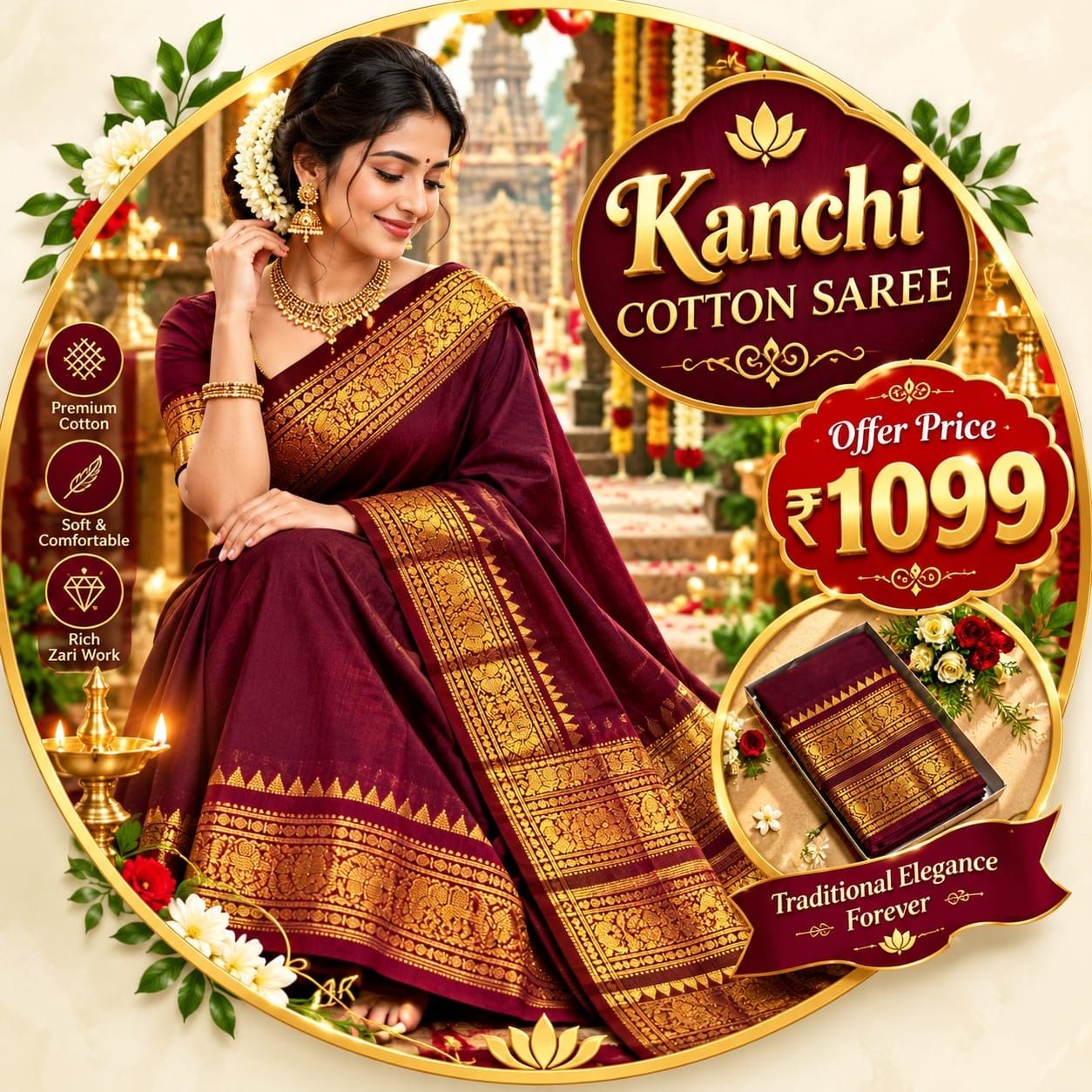 Kanchi Cotton Sarees