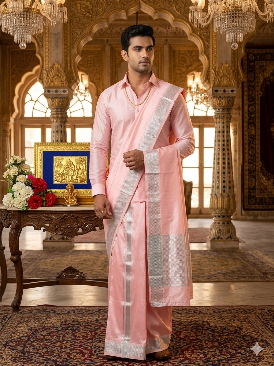 Asha Pattu Dhoti Shirt
