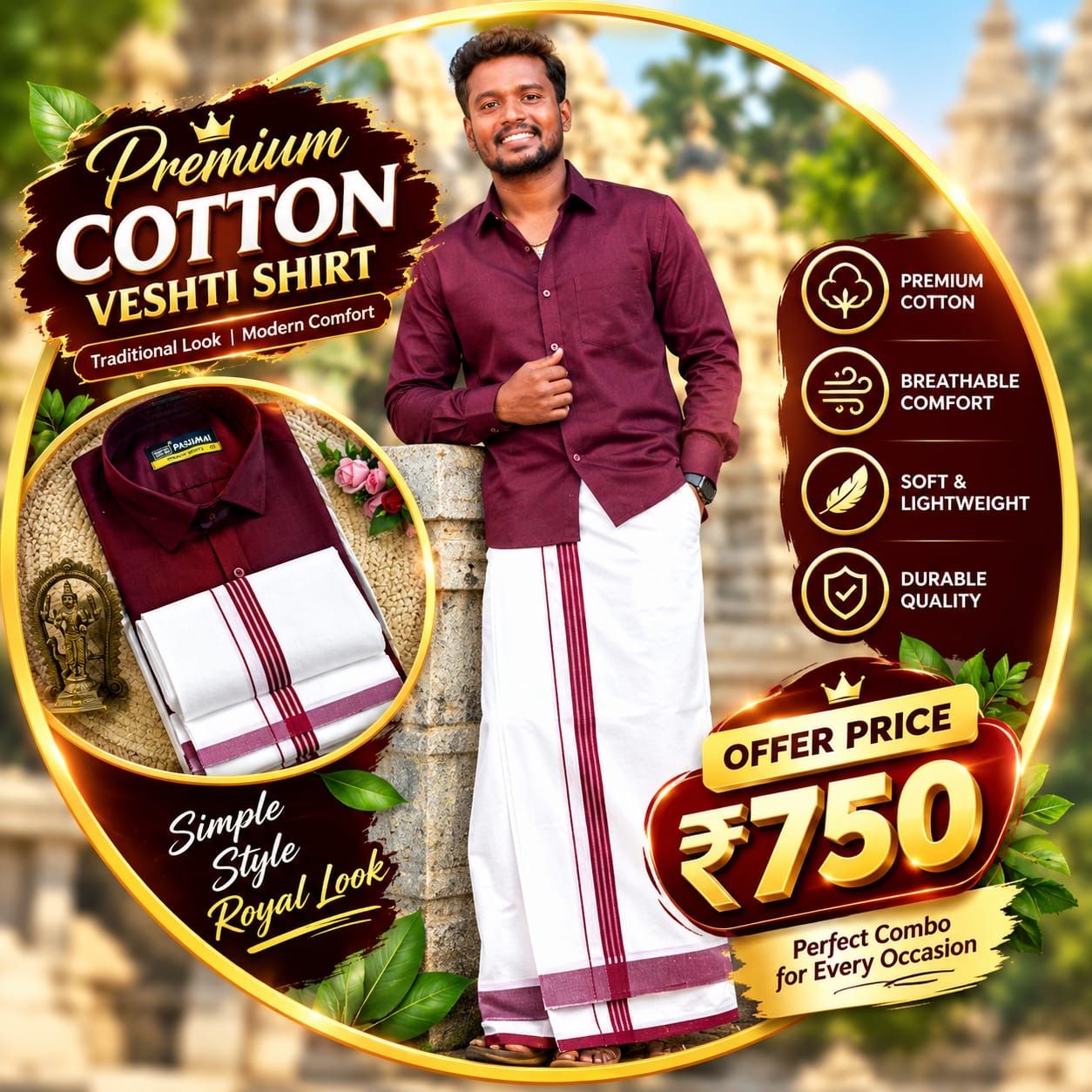 Dhoti Shirt Cotton
