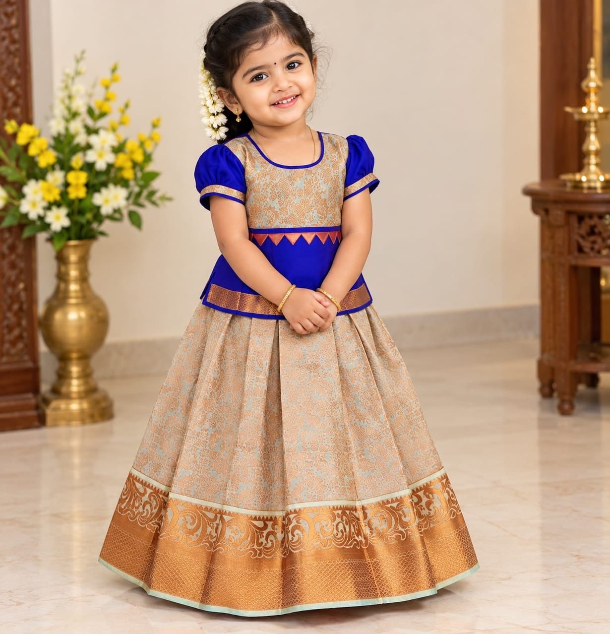 Kuttys Pattu Pavadai Dress