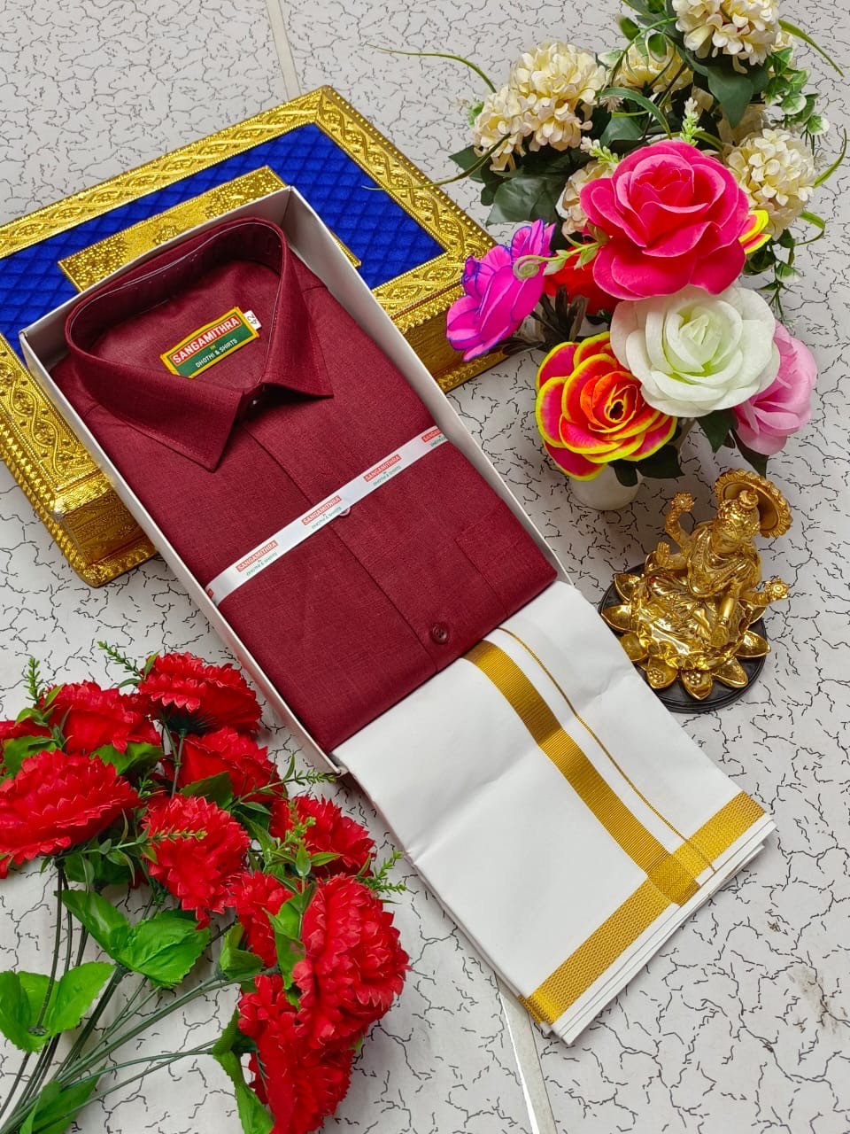 Cotton Dhoti & Shirt