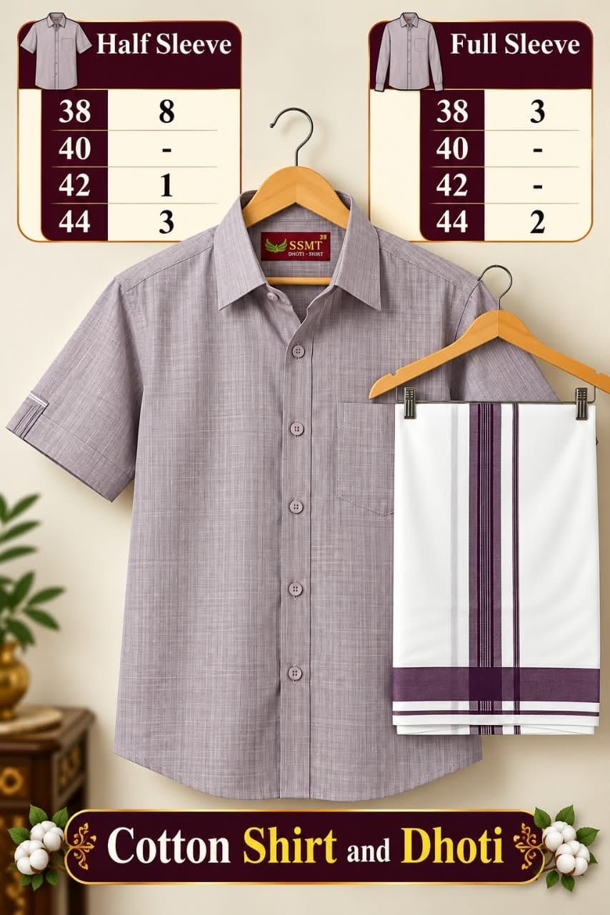 Cotton Dhoti & Shirt