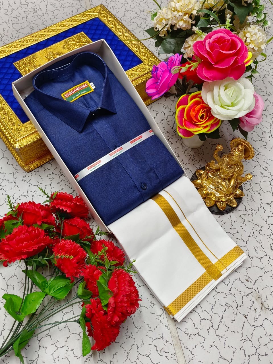 Cotton Dhoti & Shirt