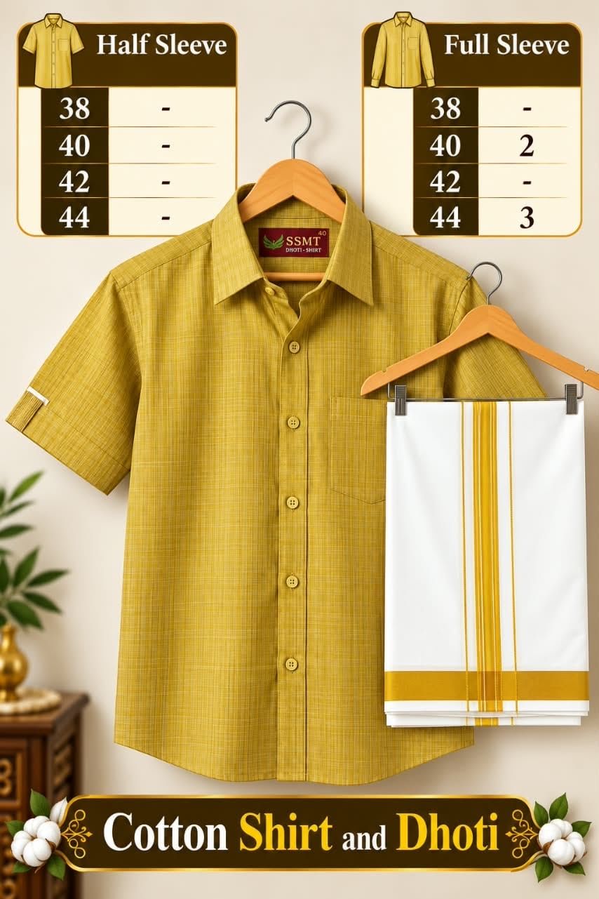 Cotton Dhoti & Shirt